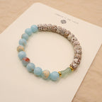 FJHDIY051 Star Moon Bodhi Shoushan Stone Style Bracelet 8mm