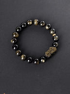 FJHDIY041 Golden Isidian Pixiu Bracelet 8/10/12mm