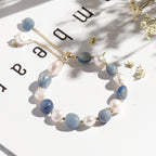FJHDIY060 Lan Dongling Tamsui Pearl Crystal Bracelet 10mm