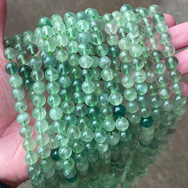 緑フローライトビーズ卸売 天然 6/8mm