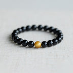 FJHDIY042 Obsidian tiger eye stone Bracelet 6/8/10/12mm