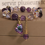 FJHDIY069 Nine purple li fire purple crystal Bracelet 10mm