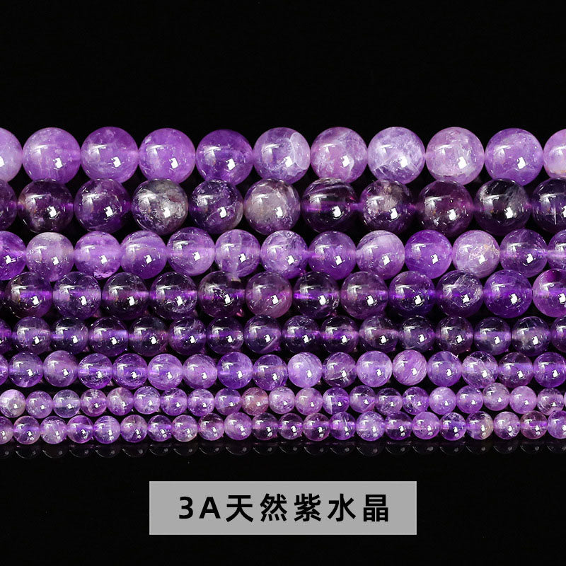 ウルグアイ産アメジストビーズ卸売 3A/5A/7A 4/6/8/10mm