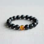 FJHDIY042 Obsidian tiger eye stone Bracelet 6/8/10/12mm