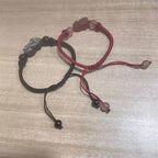 FJHDIY049 Strawberry crystal silver obsidian Pixiu Bracelet 12mm