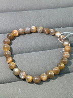 XLSL094 Black Gold Backbone bracelet 6/8/10/12mm