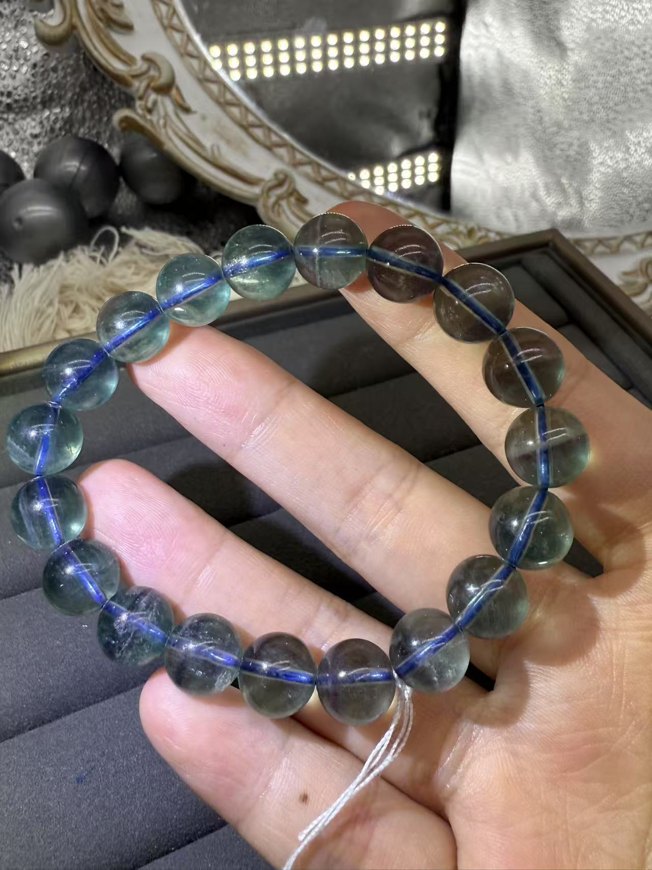 XLSL083 Blue Fluorite bracelet 6/8/10/12mm