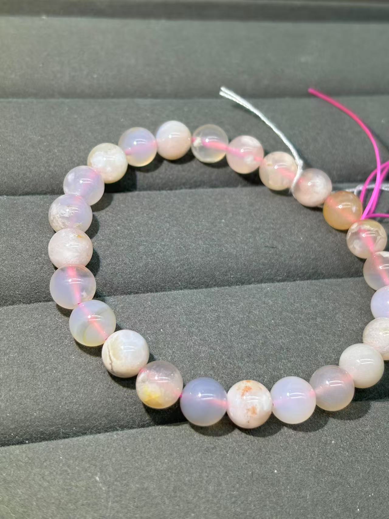 XLSL086 Sakura Agate bracelet 6/8/10/12mm