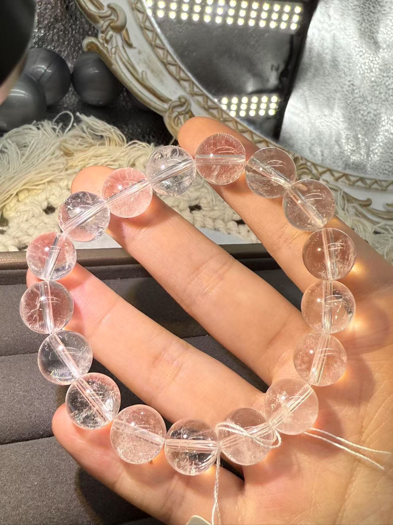 XLSL092 White crystal bracelet 6/8/10/12mm