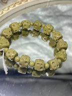 XLSL079 Avocado Green Alaxan Sugar Cube bracelet 6/8/10/12mm