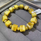 XLSL037 Golden Tiger Sugar Cubes bracelet 6/8/10/12mm